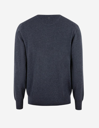 Geelong Tröja V-hals Merino Mörkblå