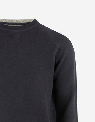 College Sweater Tröja Ull Navy