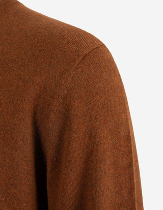 Geelong Tröja V-hals Merino Brun