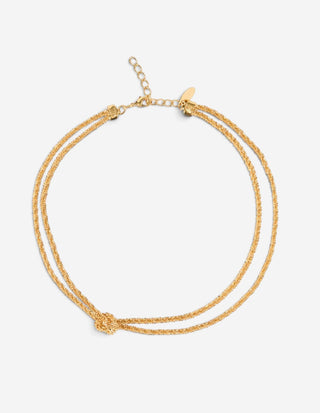 Gemma Knot Halsband Guld