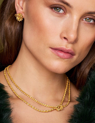Gemma Knot Halsband Guld
