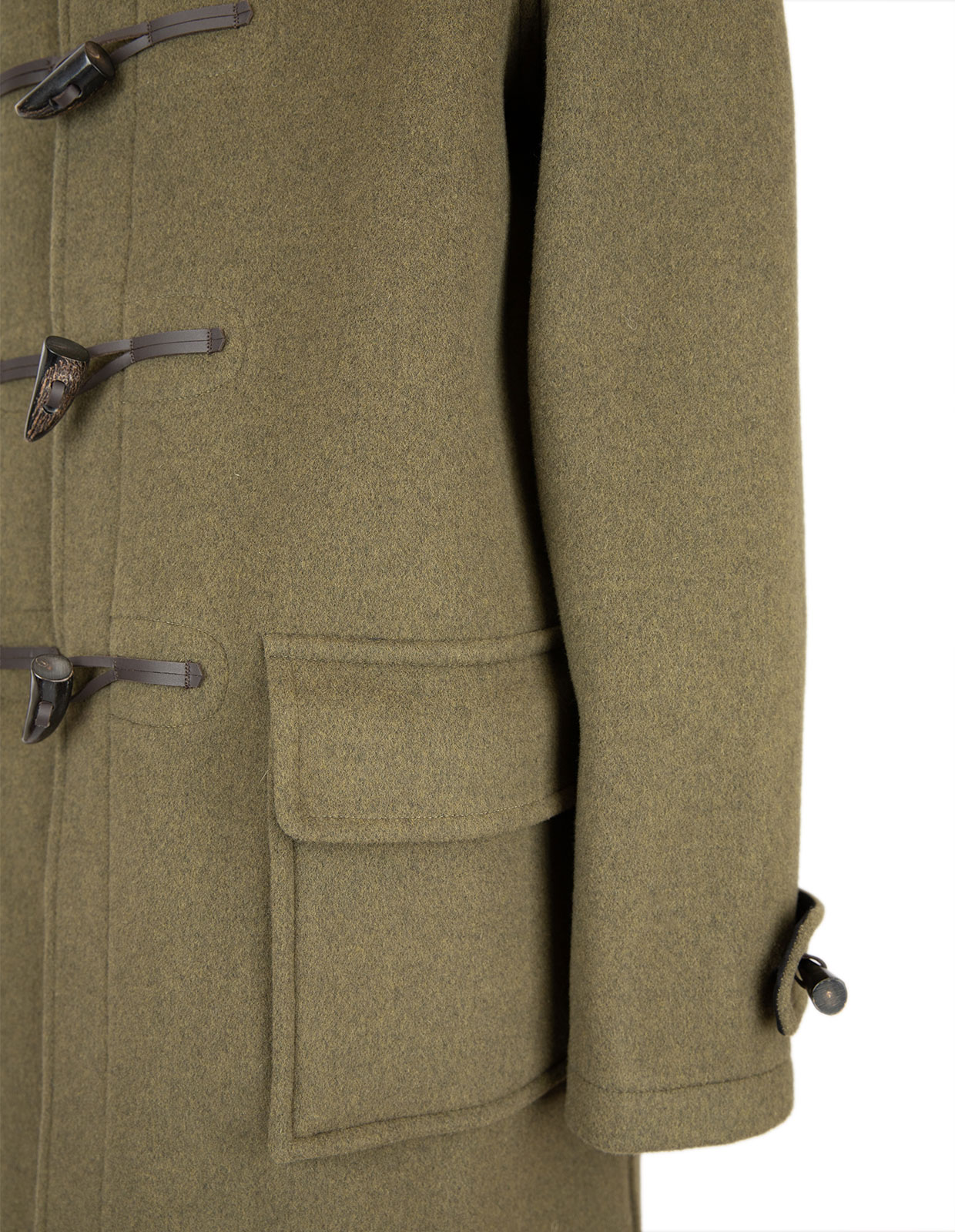 Morris Duffle Coat Loden Check Stl XL
