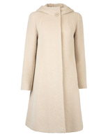 Hooded Wool Coat Sand Stl 40