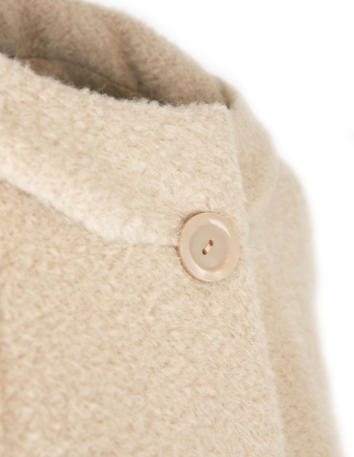 Hooded Wool Coat Sand Stl 46