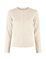 Cardigan Rundhals Ljusbeige Stl XXL