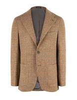 Sartorial Jacket Tweed Rutig Brun Stl 46