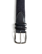 Woven Stretched Rayon Belt Navy Blue