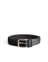 Woven Stretched Rayon Belt Navy/Brown Stl 105
