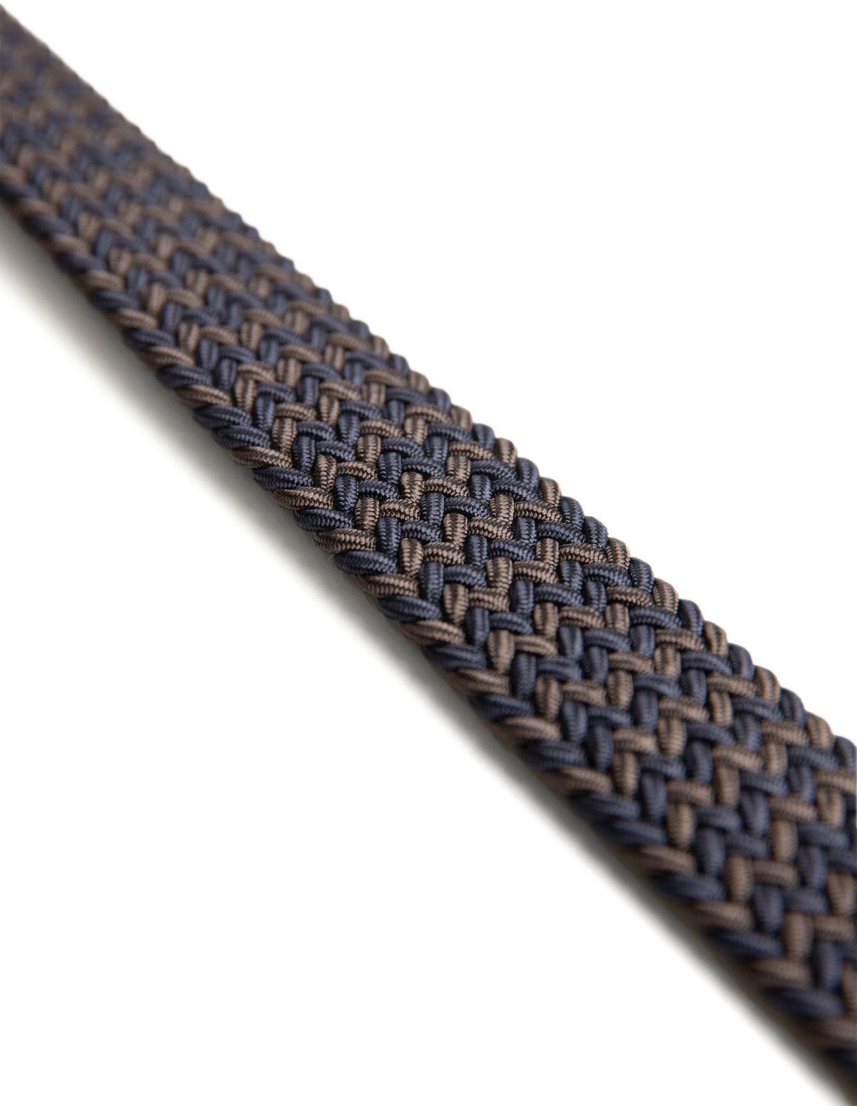 Woven Stretched Rayon Belt Navy/Brown Stl 100
