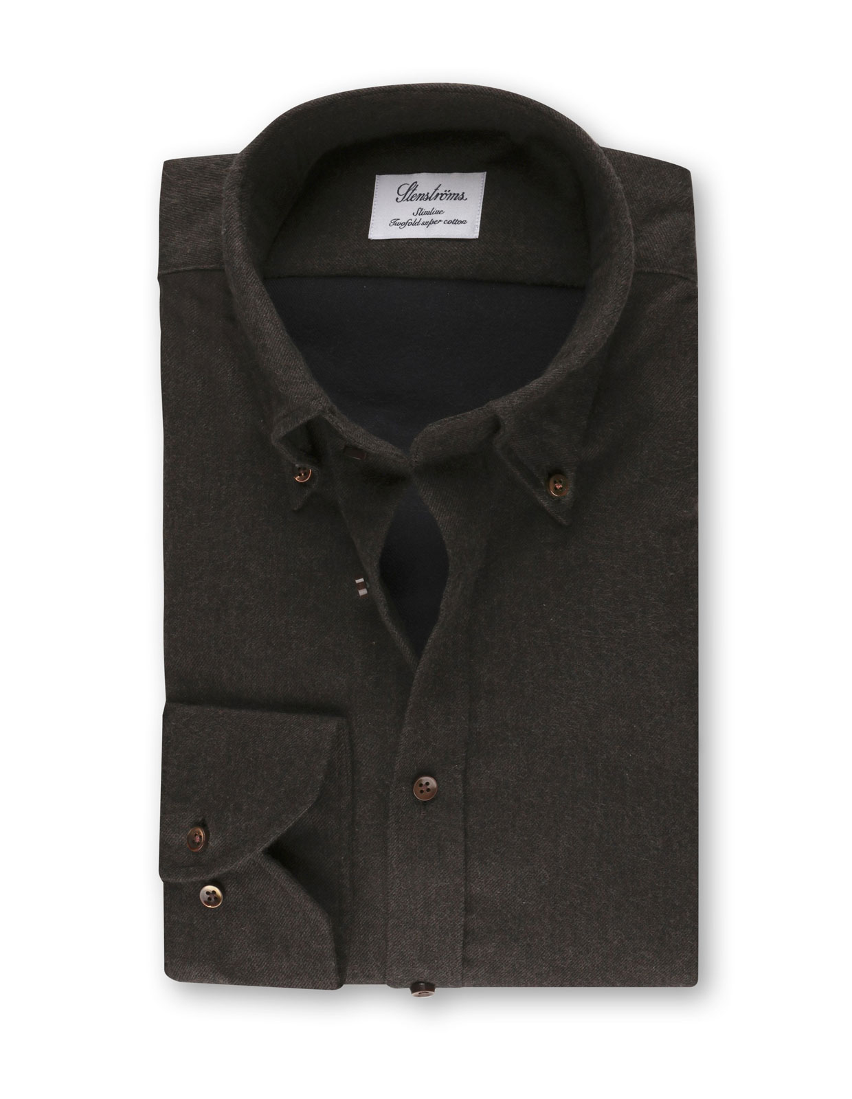 Slimline Shirt Luxury Flannel Brun