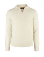 Sartorial Open Polo Tröja Ull/Cashmere Benvit Stl L