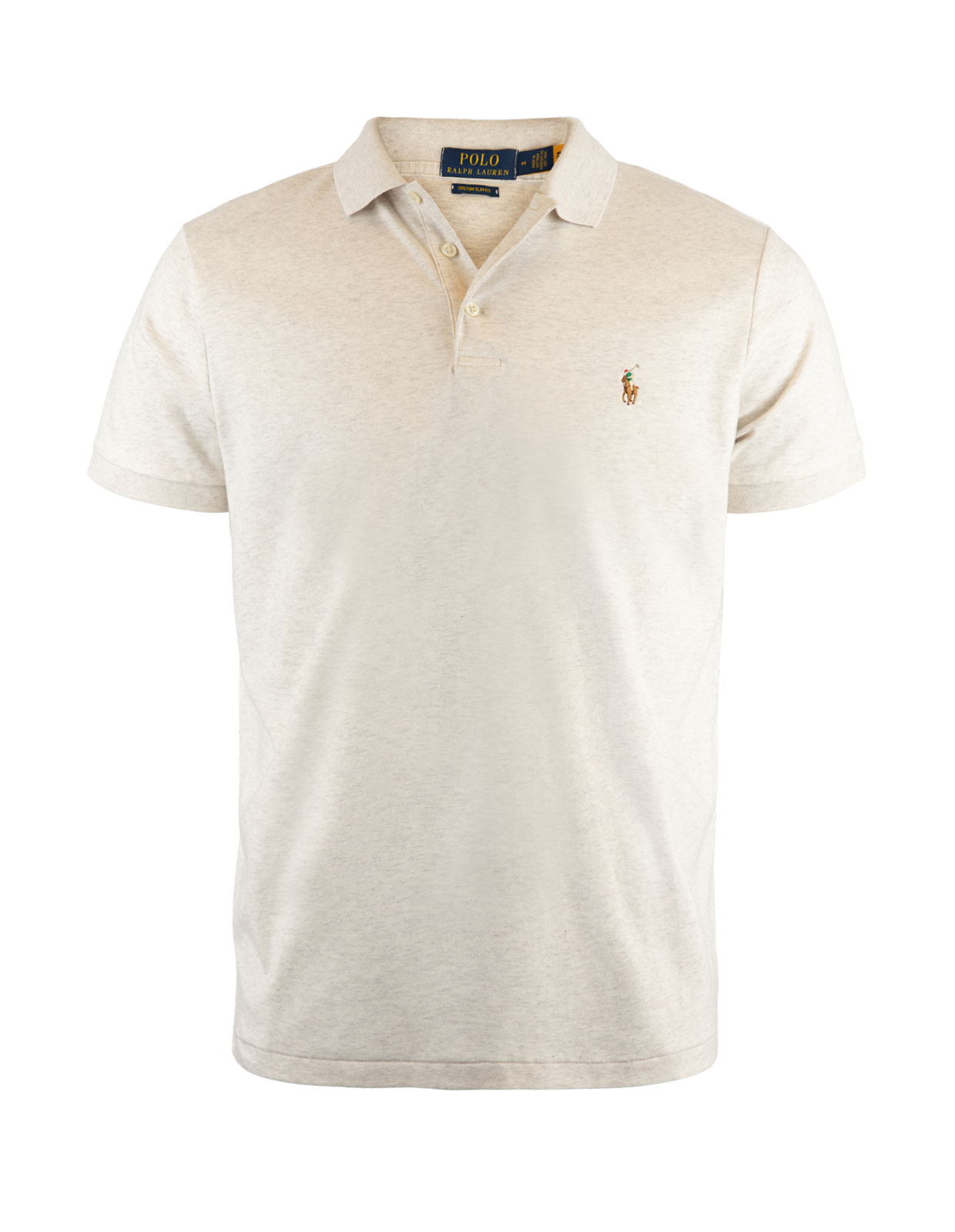 Custom Slim Fit Soft Cotton Polo Beige