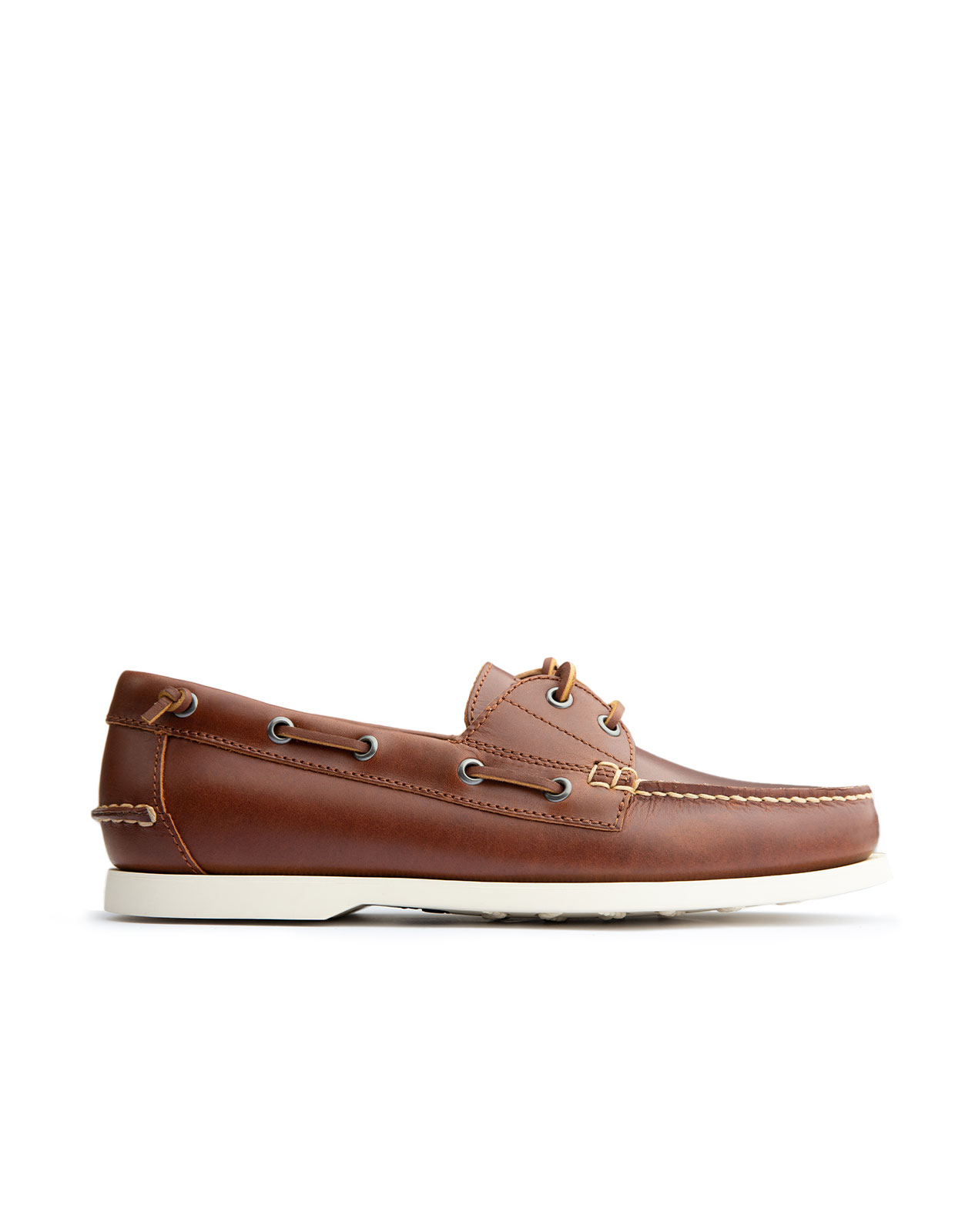 Merton Leather Boat Shoe Deep Sadle Tan