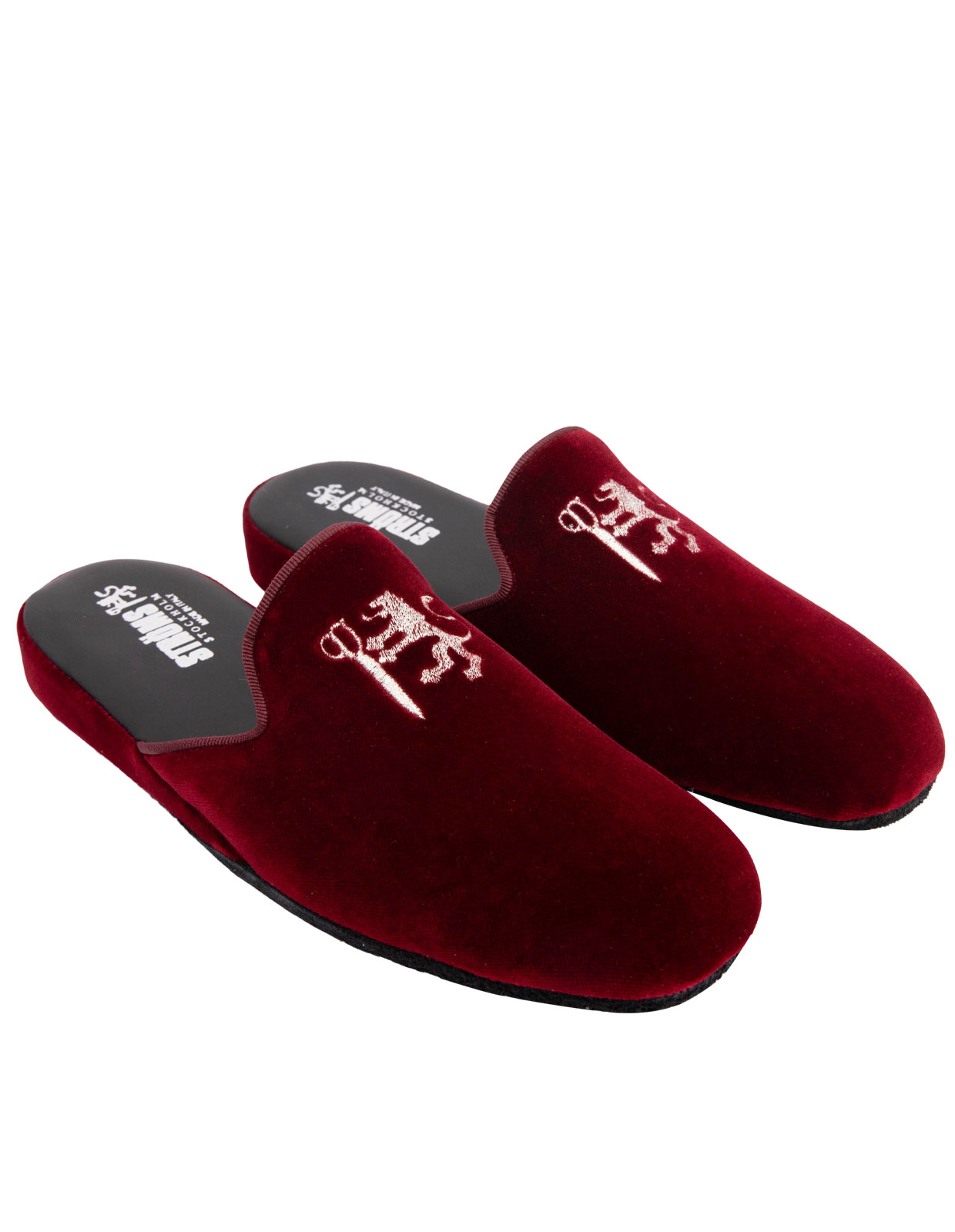 Slip-in Slipper Velvet Wine Red Stl 42