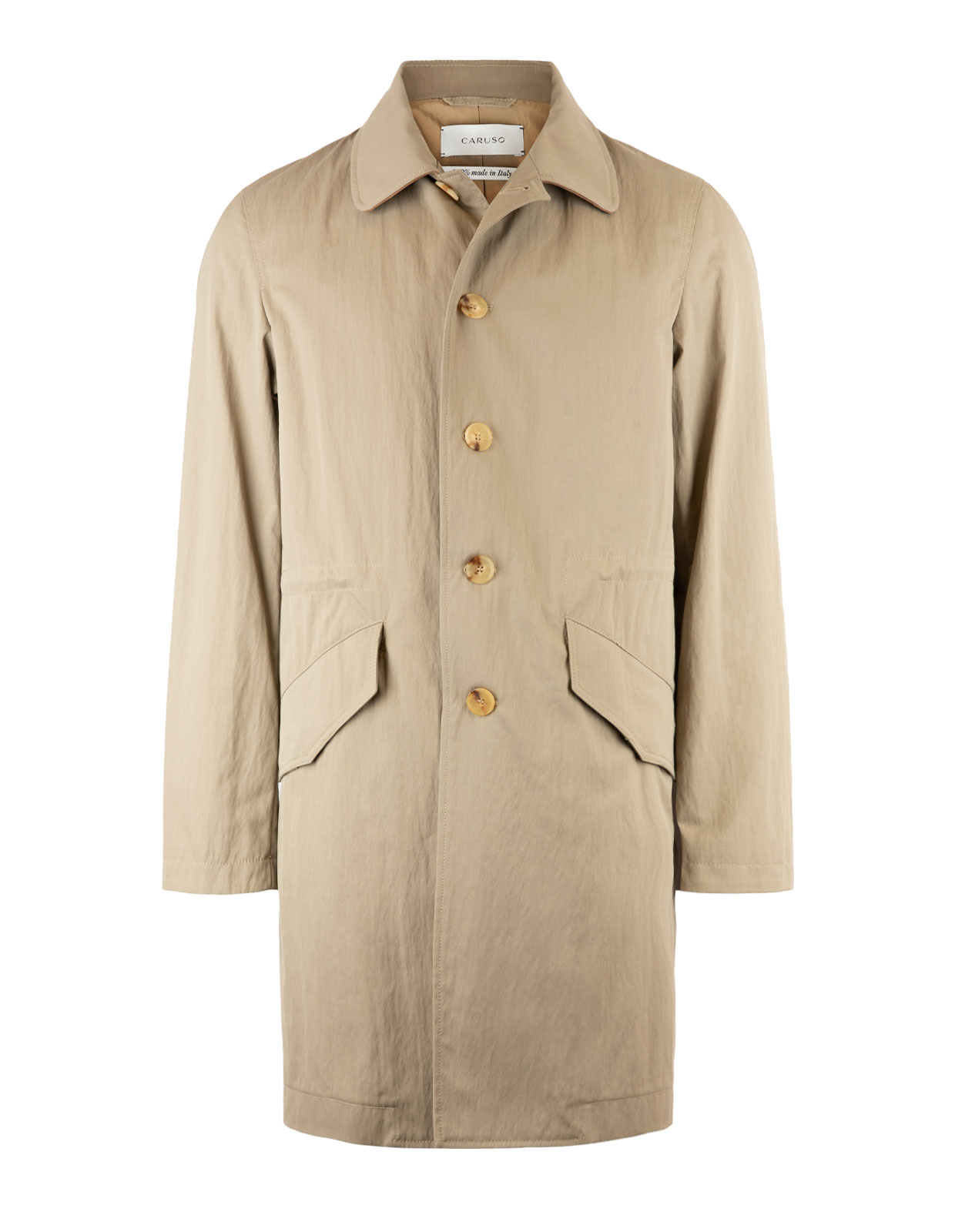 Cotton Blend Coat Taupe