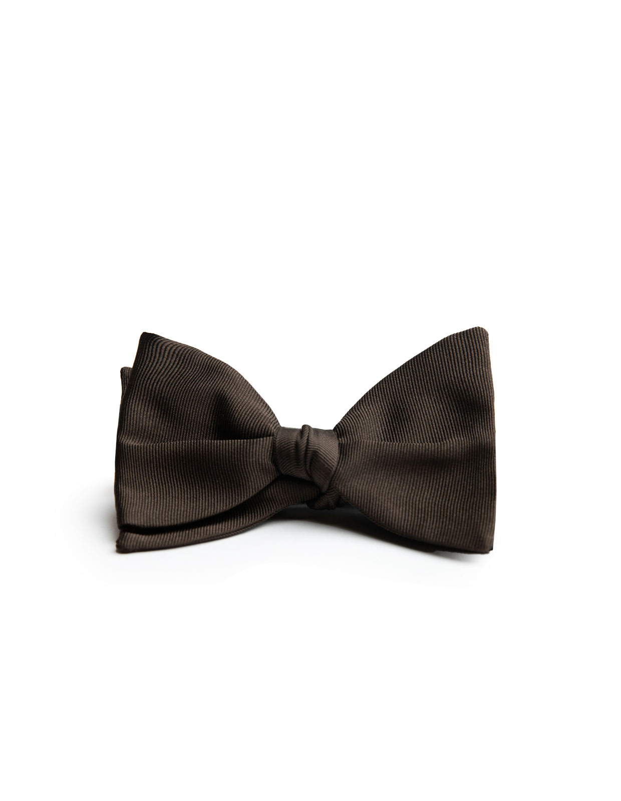 Bowtie Structured Silk Dark Brown