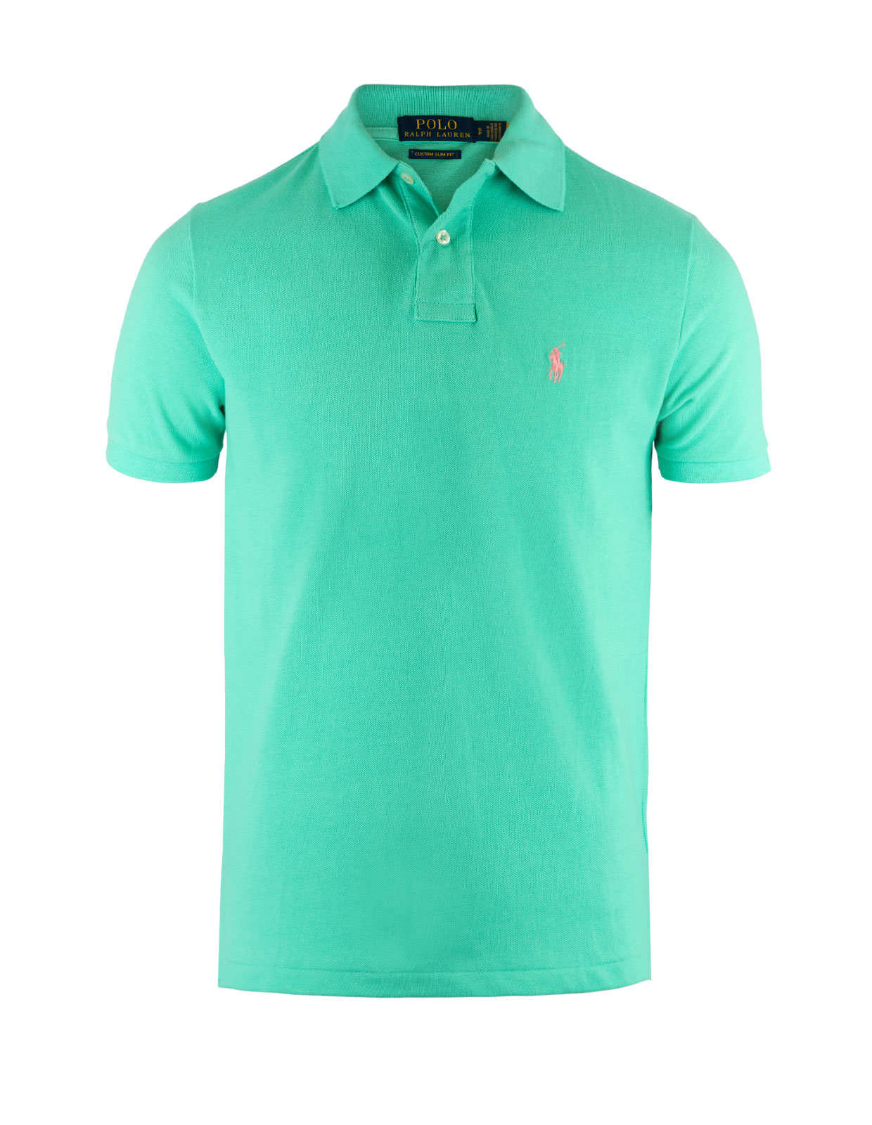 Custom Slim Fit Polo Piké Sunset Green Stl L