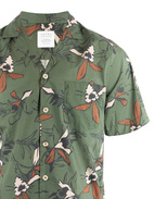 Printed Short Sleeve Shirt Olive/Brown Stl S