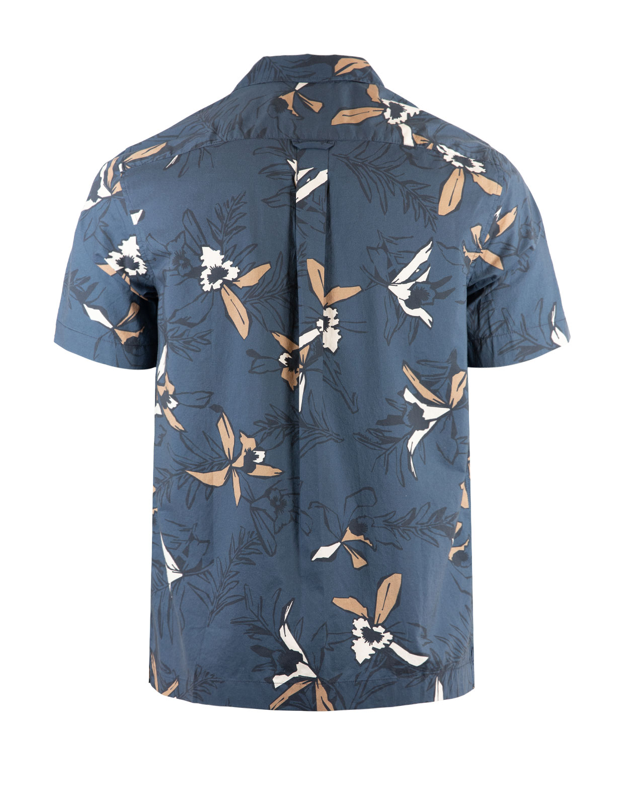 Printed Short Sleeve Shirt Navy/Offwhite