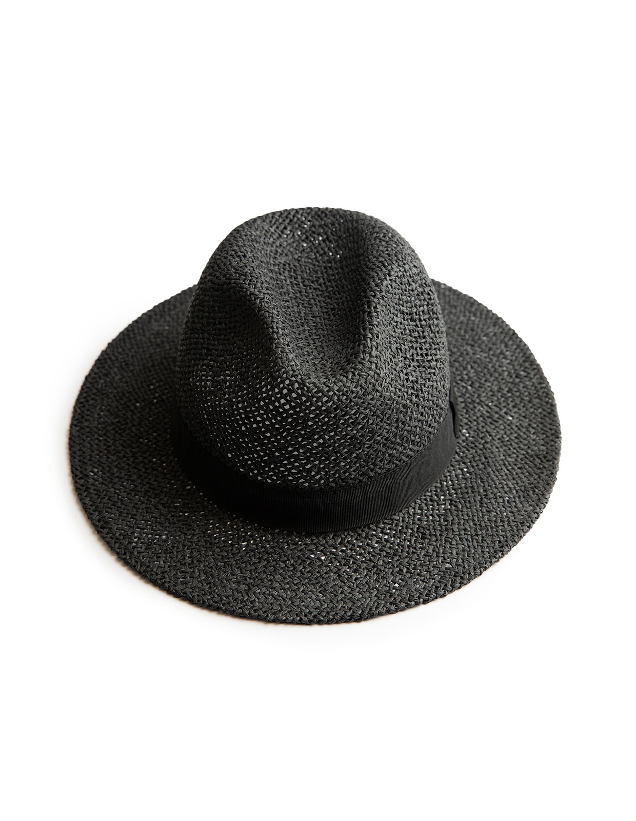 Paper Straw Hat Black