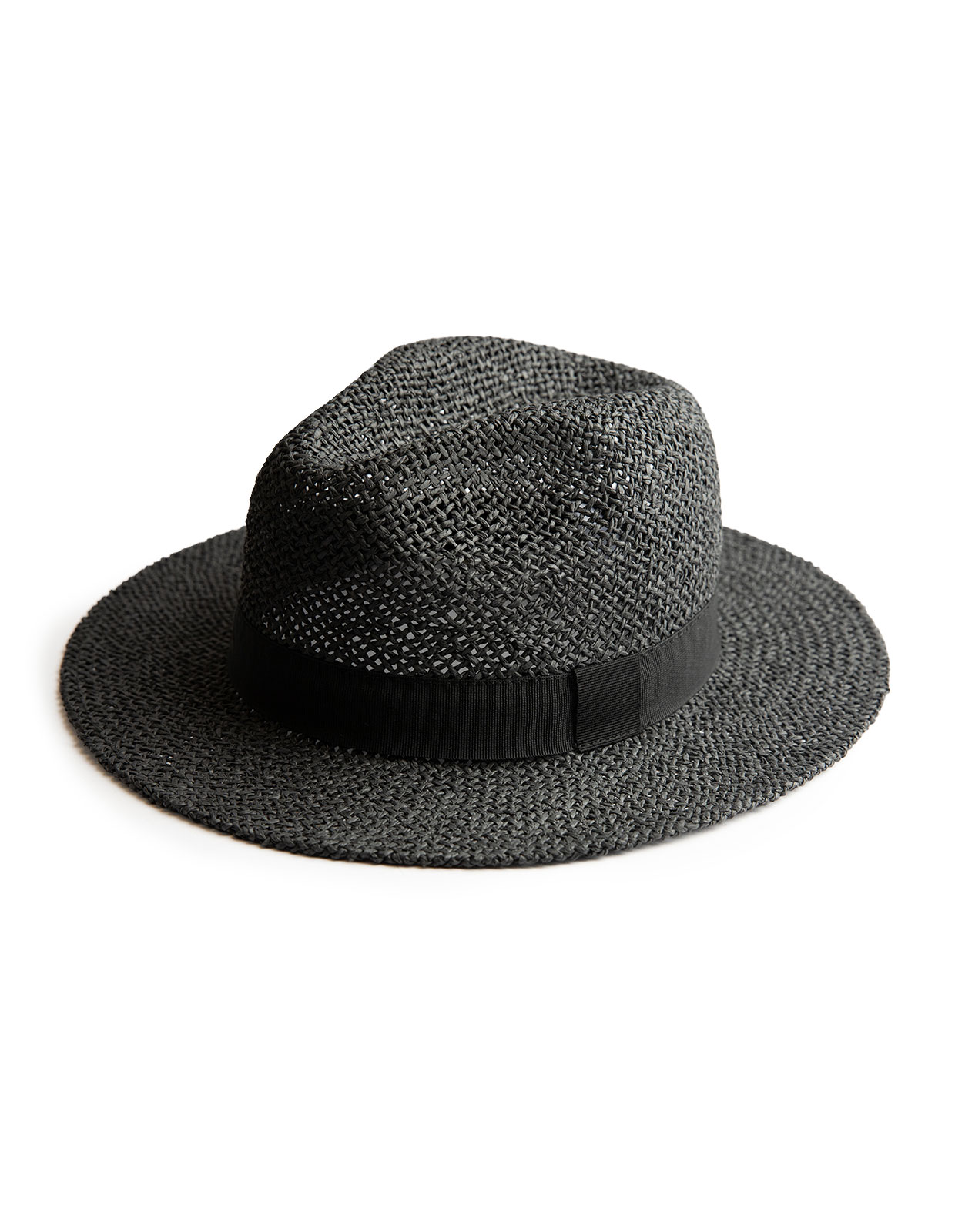 Paper Straw Hat Black