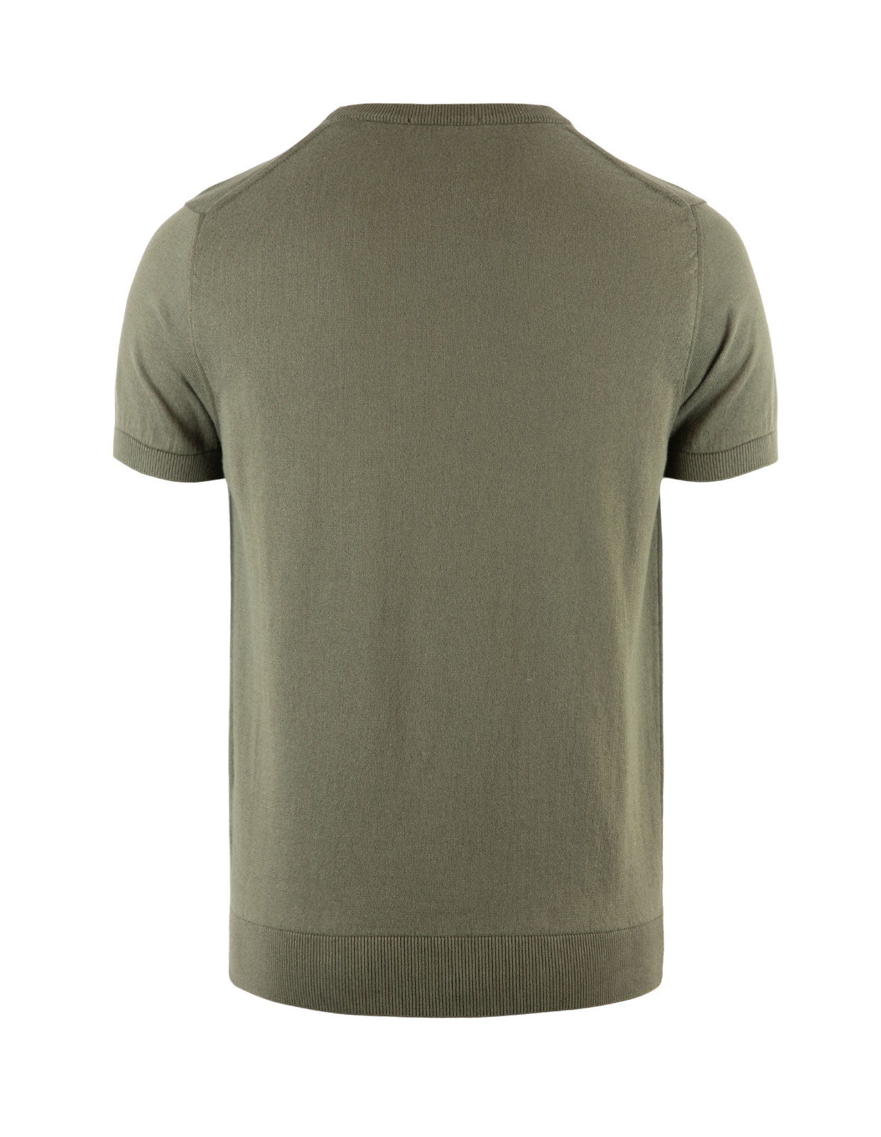 T-Shirt Knitted Cotton Grigio Verde