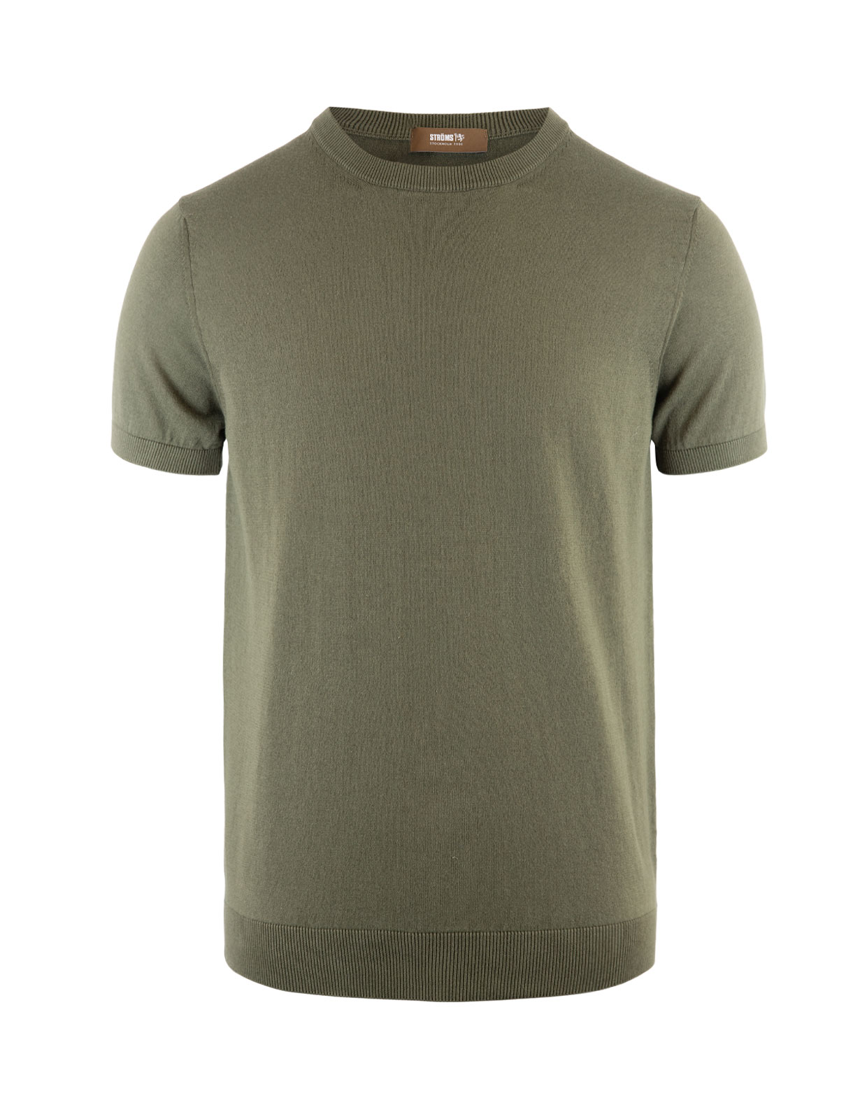 T-Shirt Knitted Cotton Grigio Verde