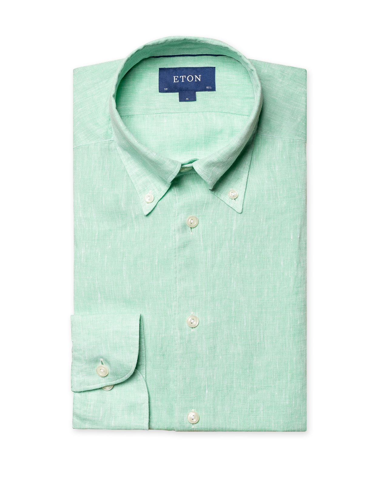 Slim Fit Soft Linen Shirt Green