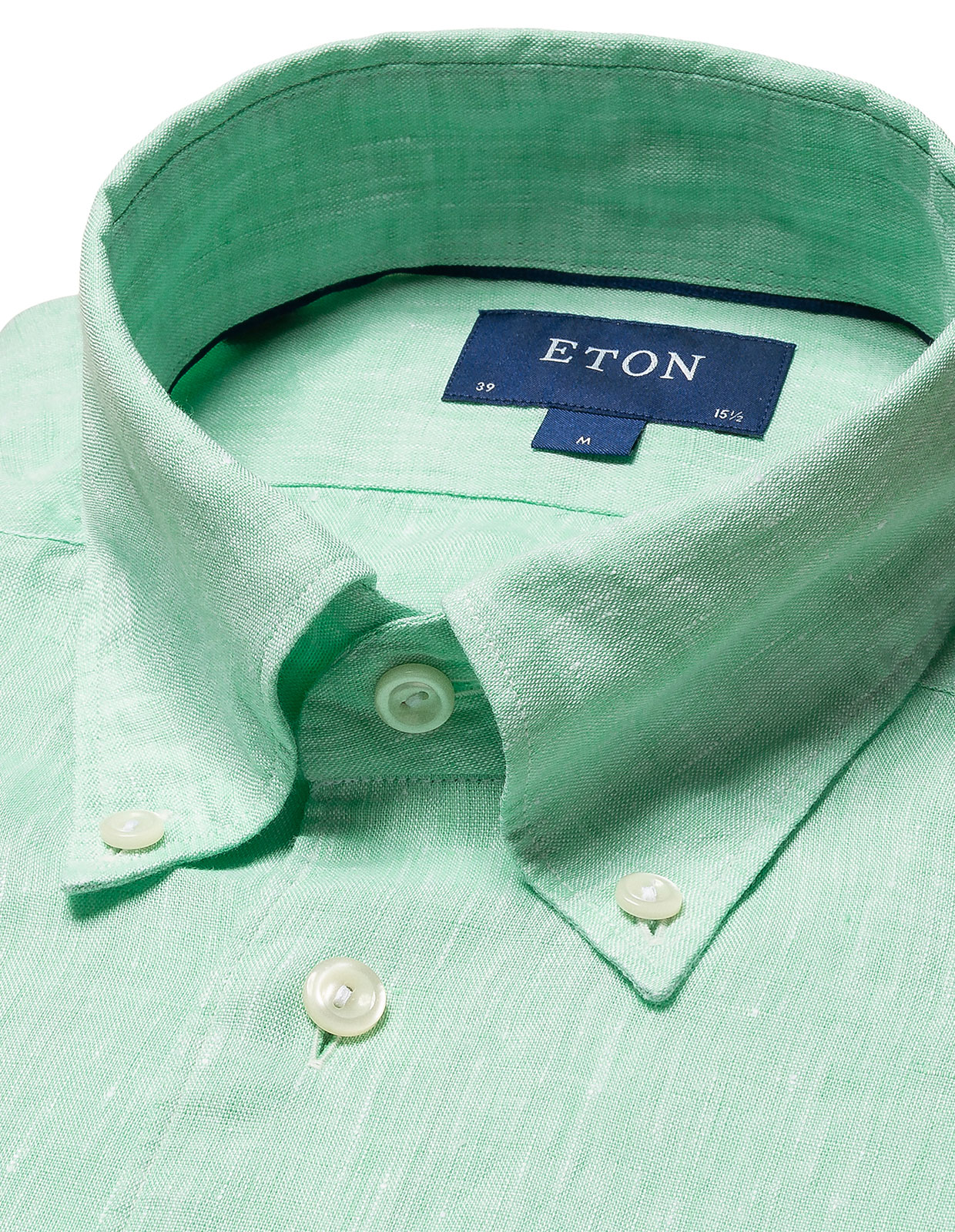 Slim Fit Soft Linen Shirt Green