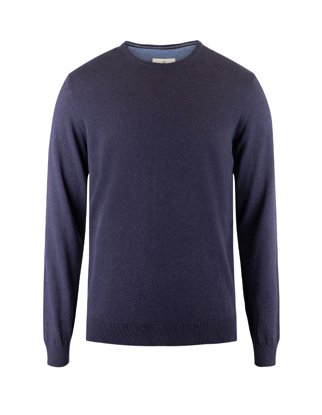 Cotton Crewneck Knit Dark Navy