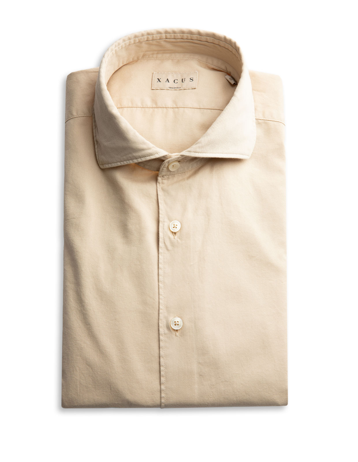 Cotton Twill Shirt Tinto Capo Beige