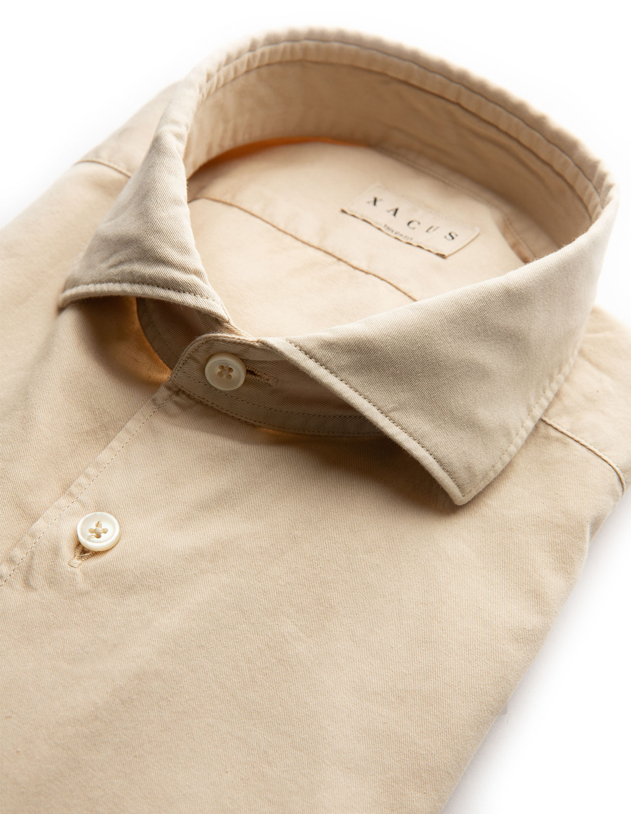 Cotton Twill Shirt Tinto Capo Beige