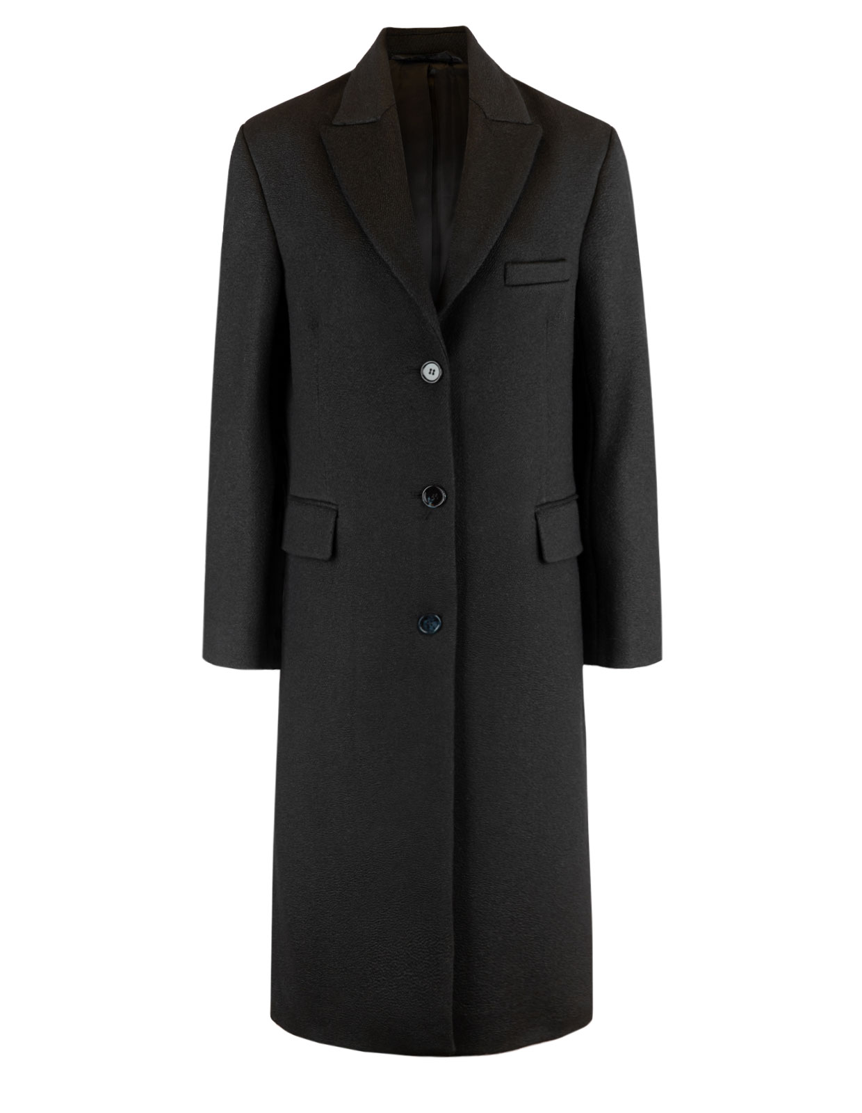 Tailored Twill Coat Black