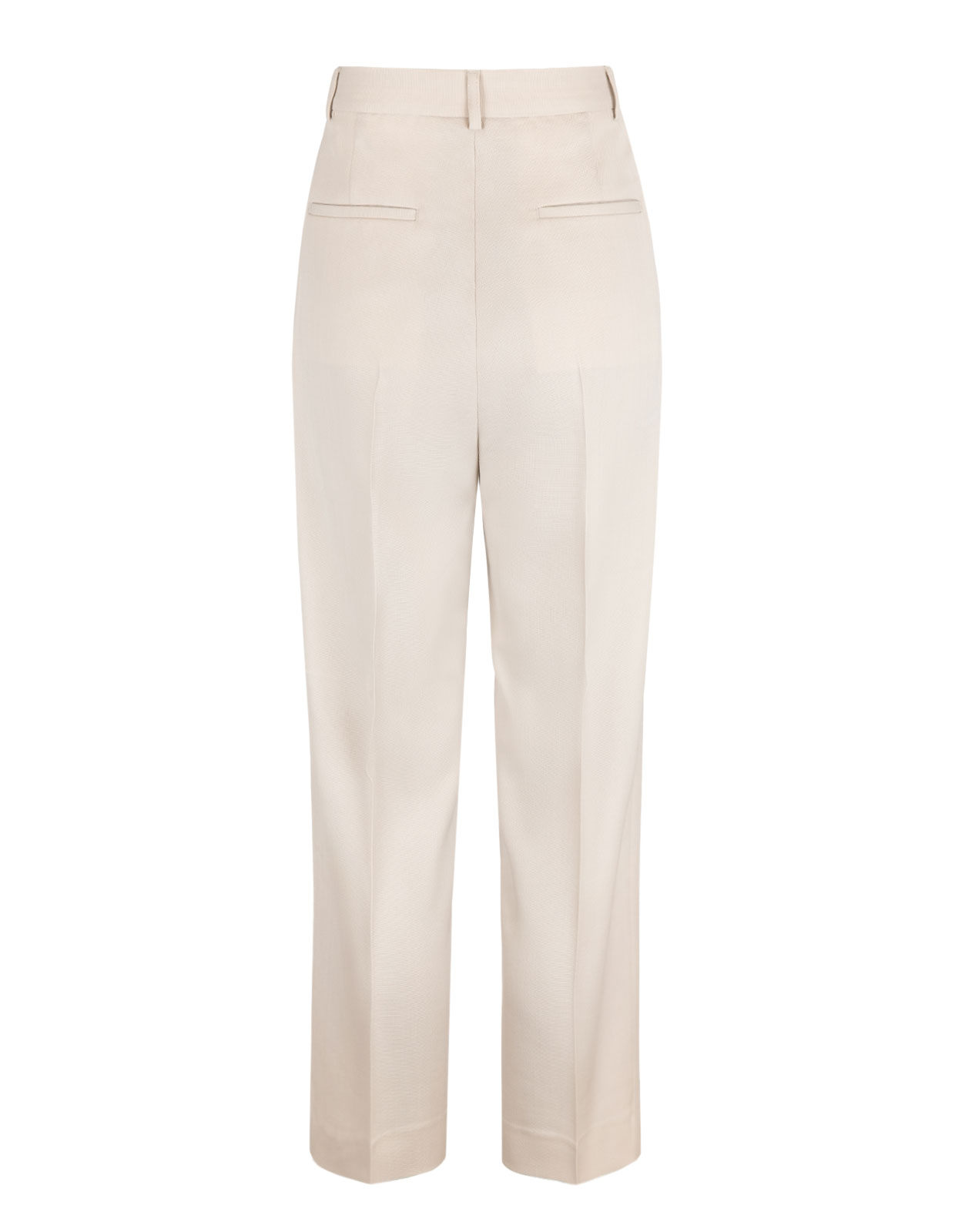 Cropped Trousers Light Grey