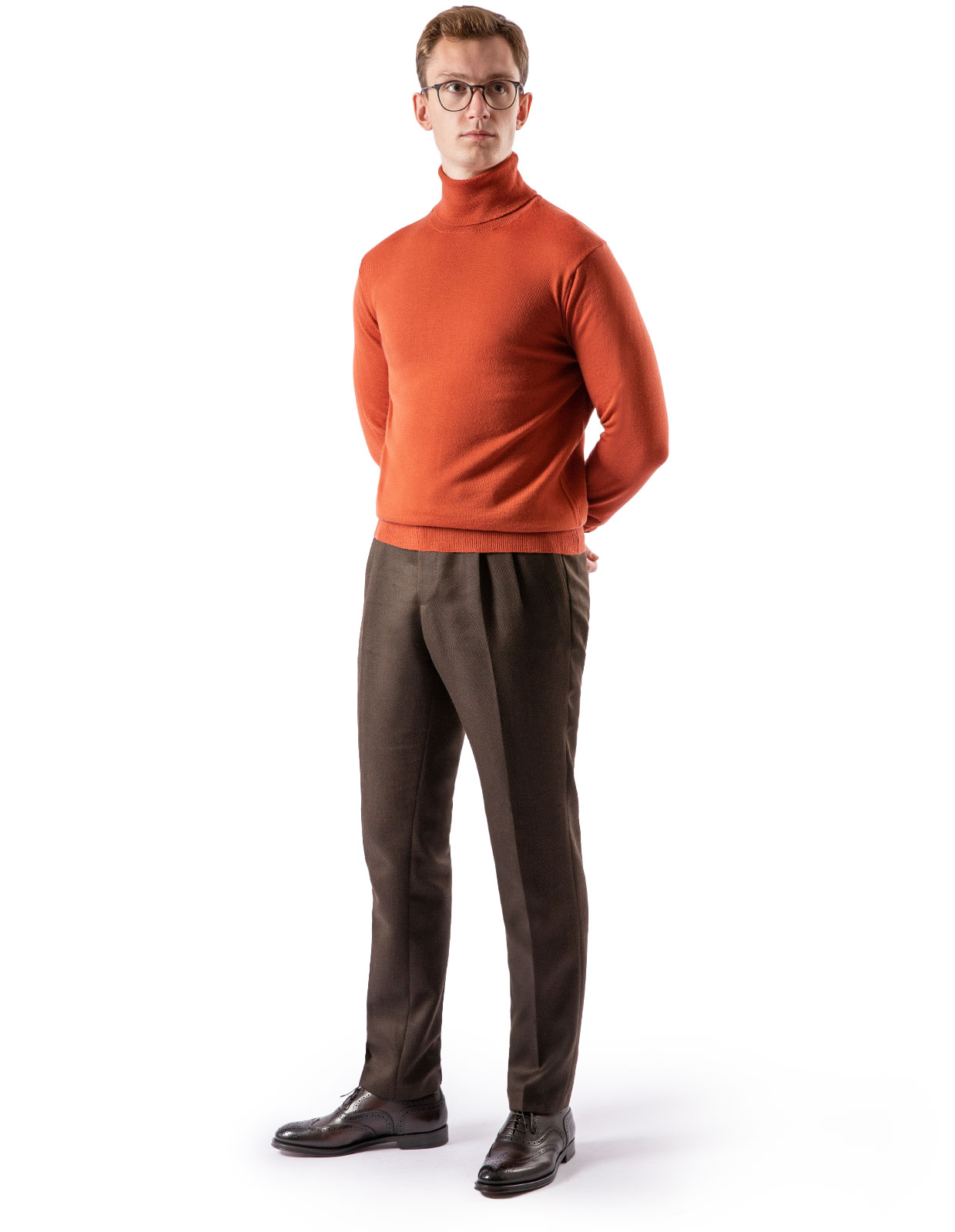 Roll Neck Merino Orange