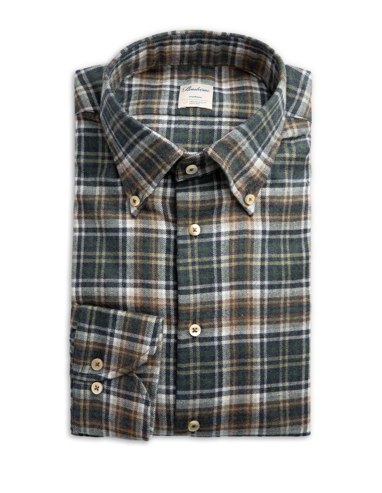 Slimline Shirt Luxury Flannel Checked Blue/Red/Green