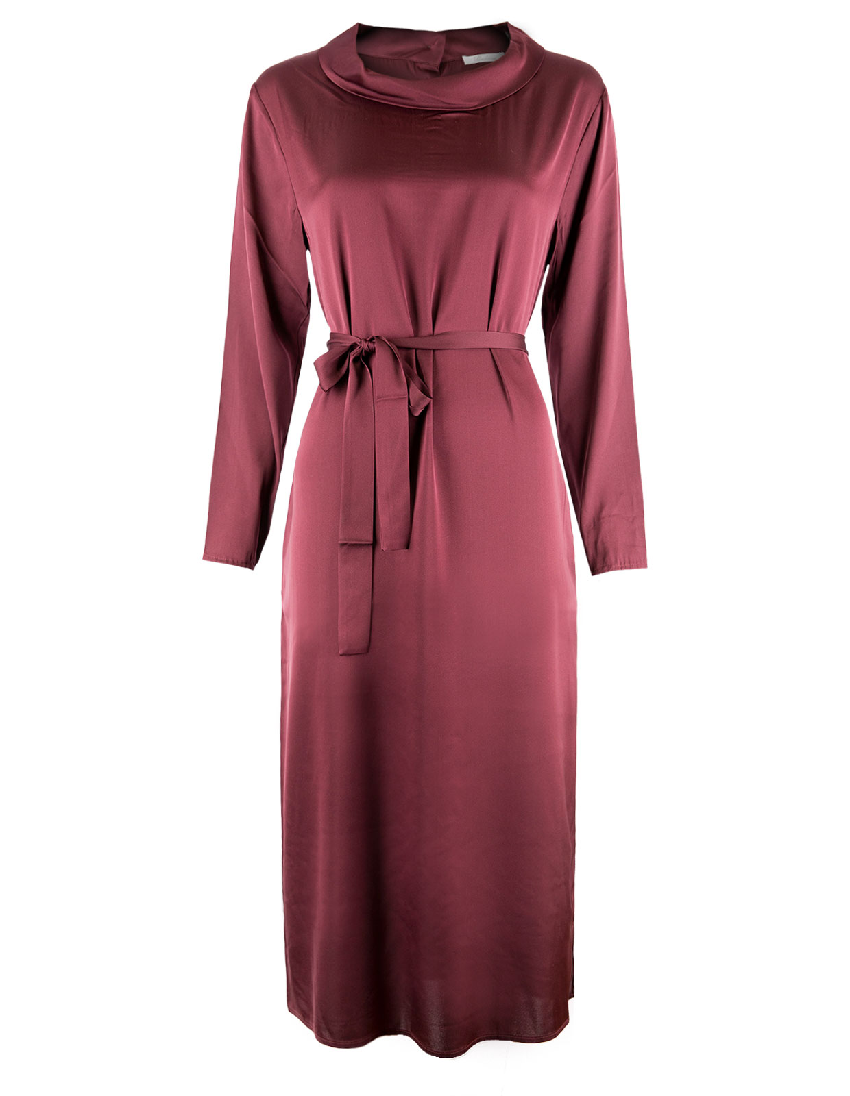 Diora Silk Dress Burgundy