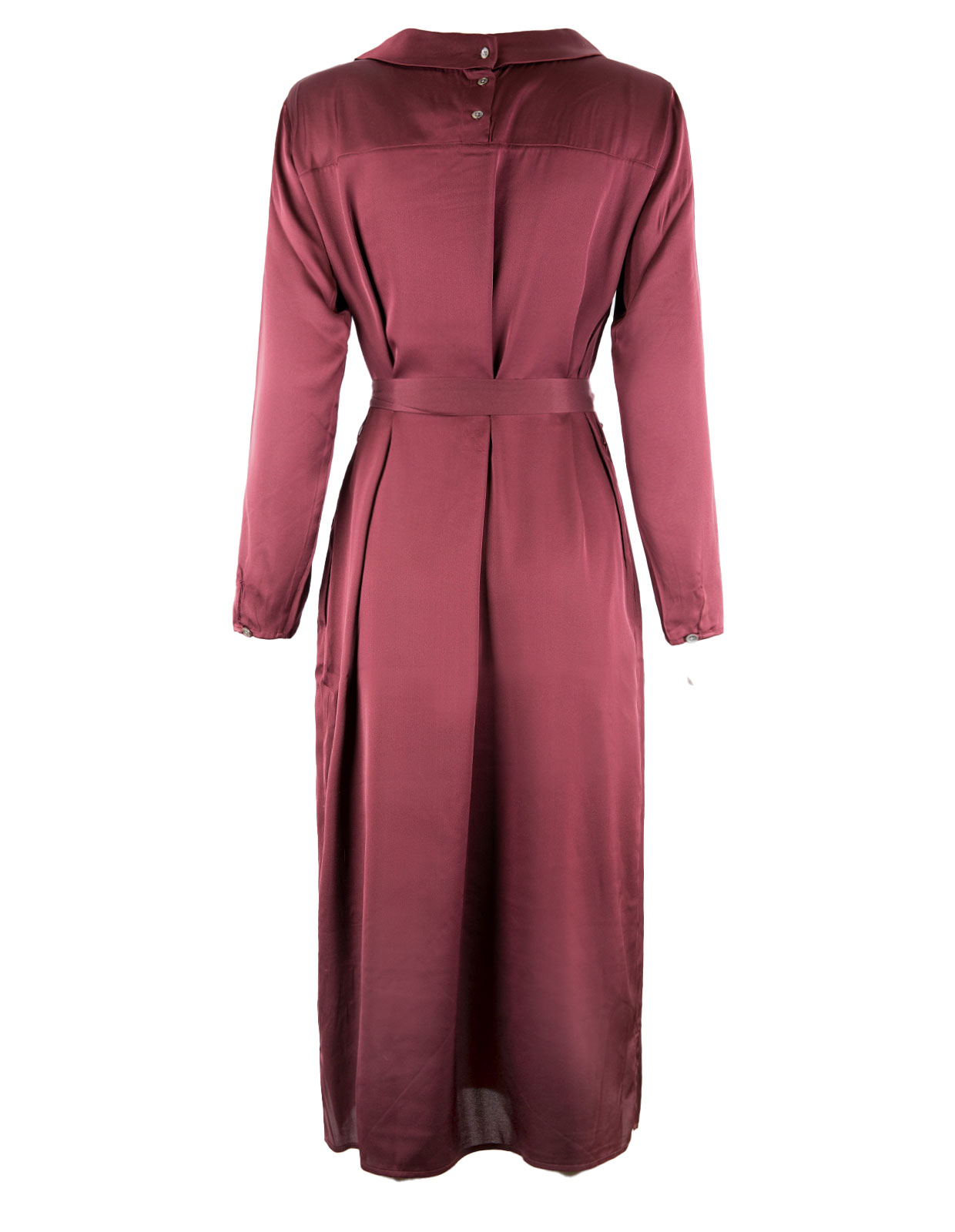 Diora Silk Dress Burgundy
