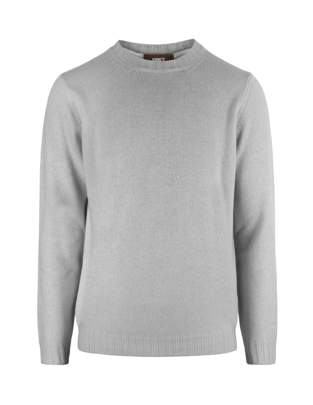 Crew Neck Sweater Wool Cashmere New Grey