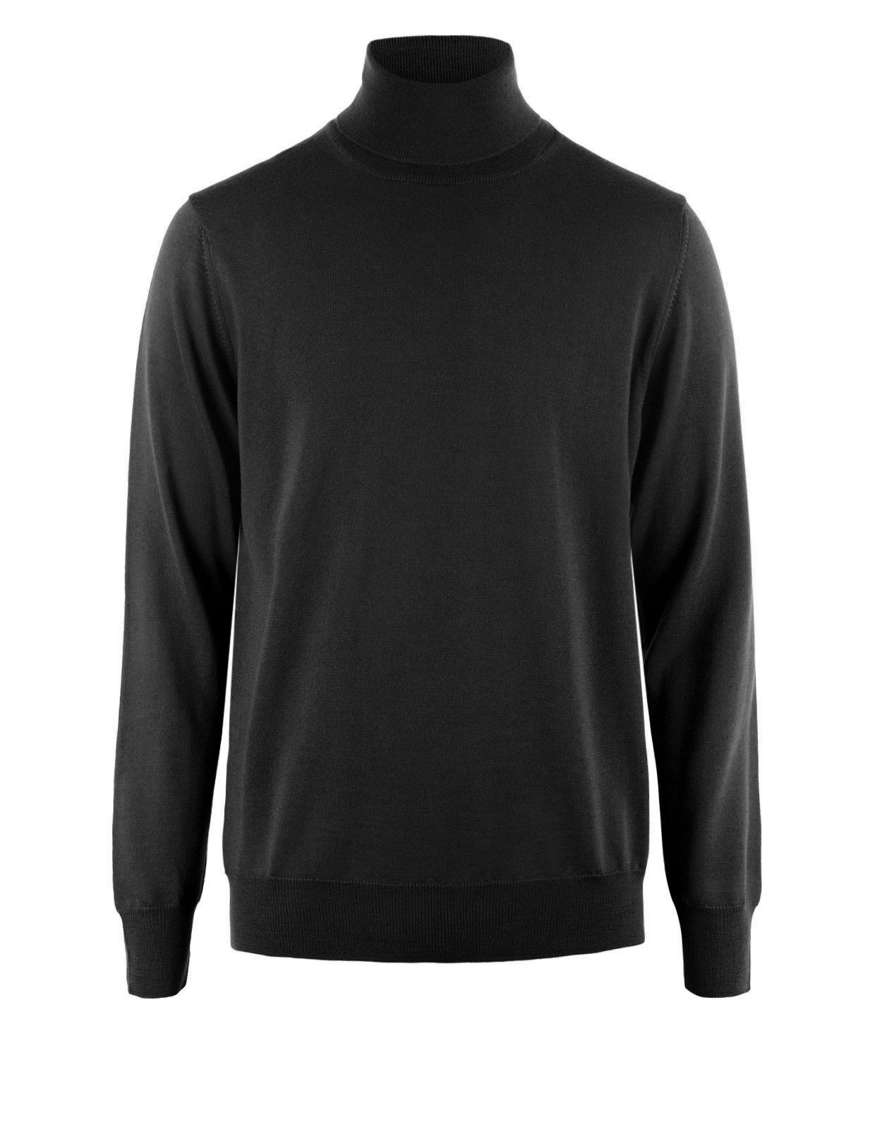 Roll Neck Merino Black Stl L