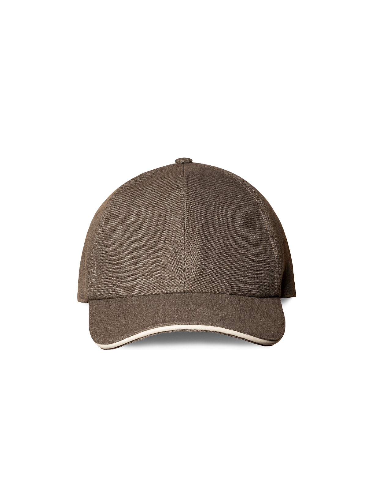 Linen Twill Baseball Cap Brown