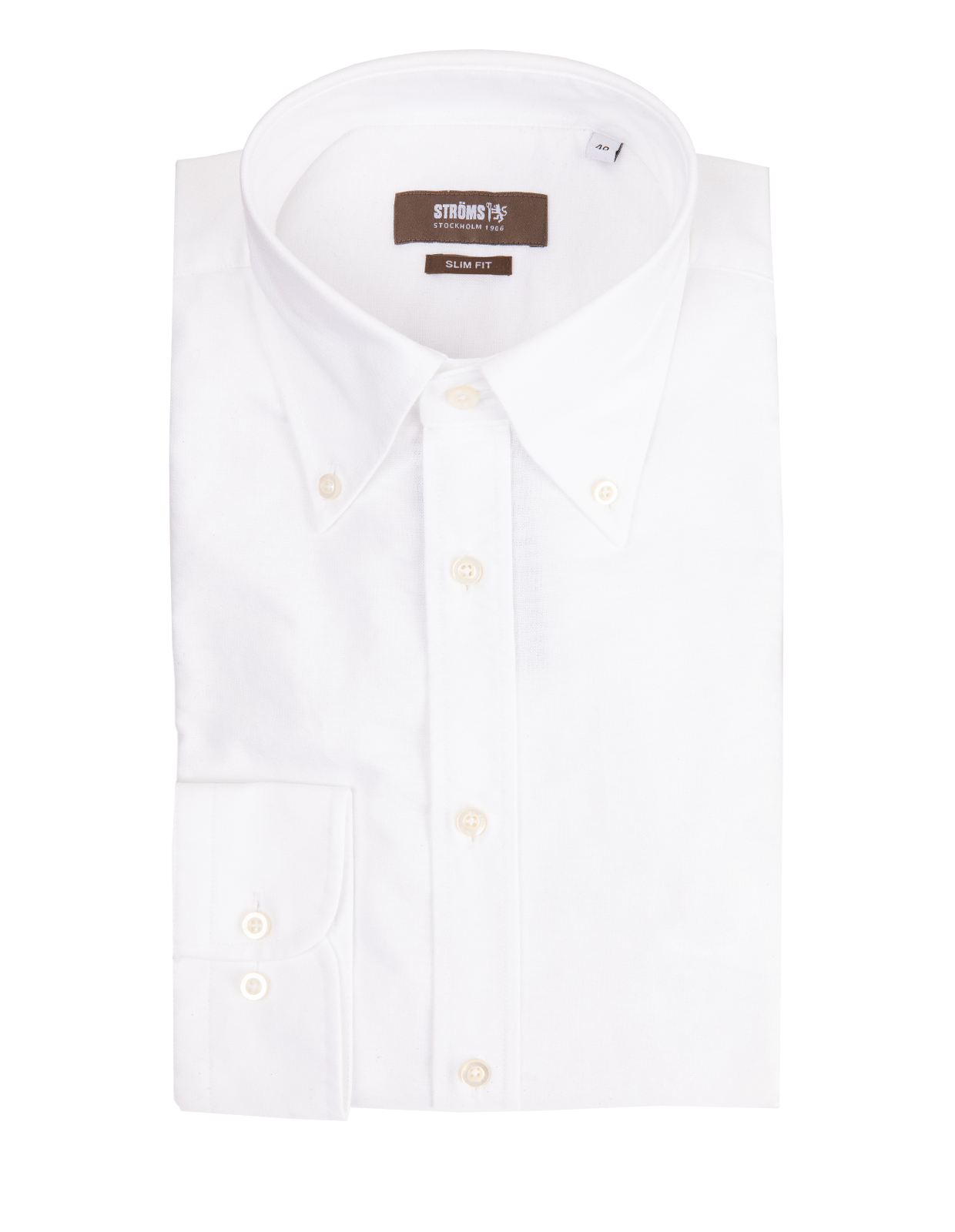 Slim Fit Oxford Skjorta Vit