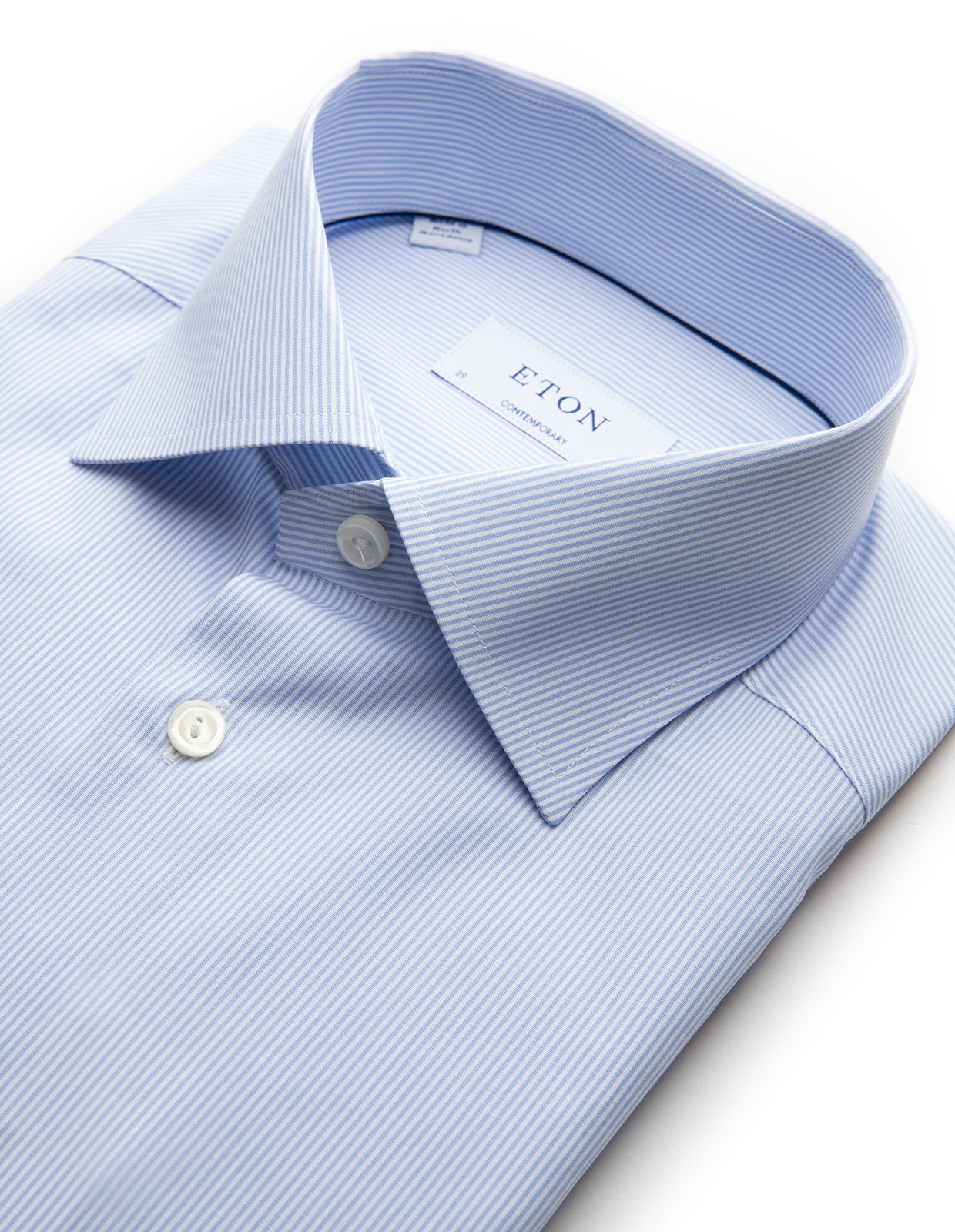 Contemporary Fit Stripe Poplin Shirt Ljusblå