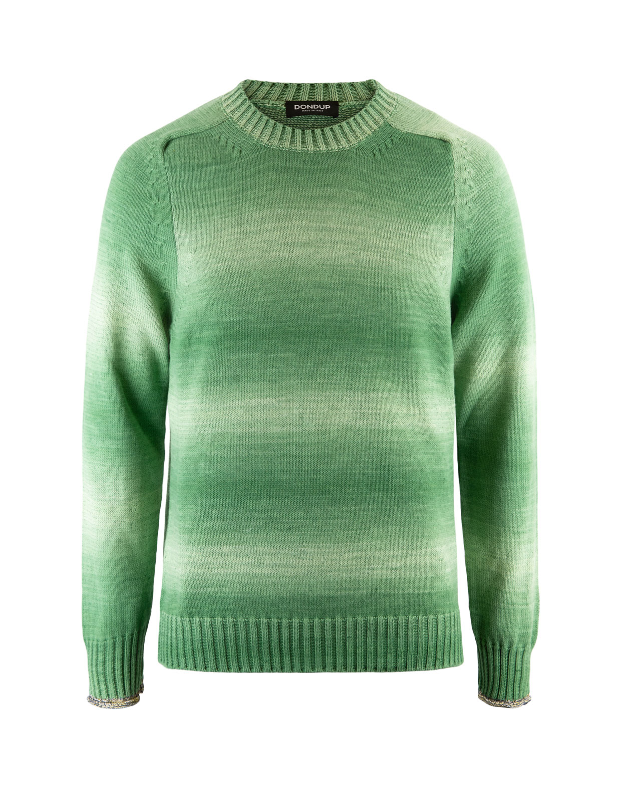 Knitted Crew -Neck Washed Green