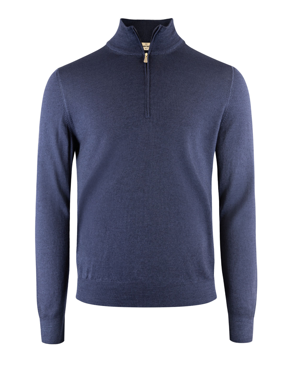 Half Zip-Tröja Vintage Merinoull Navy