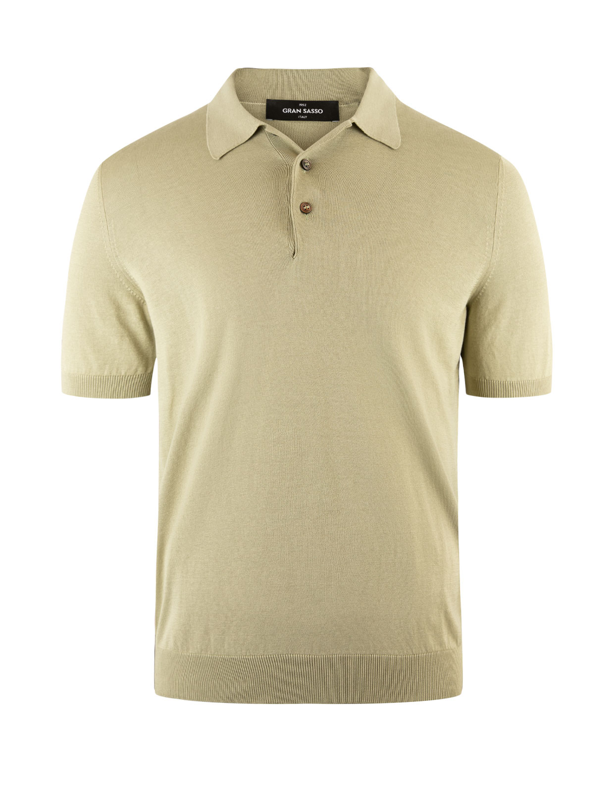 Luxury Silk Polo Shirt Sage