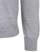 Fashion Fit Crew Neck Merino Pullover L.Grey Melange Stl 46