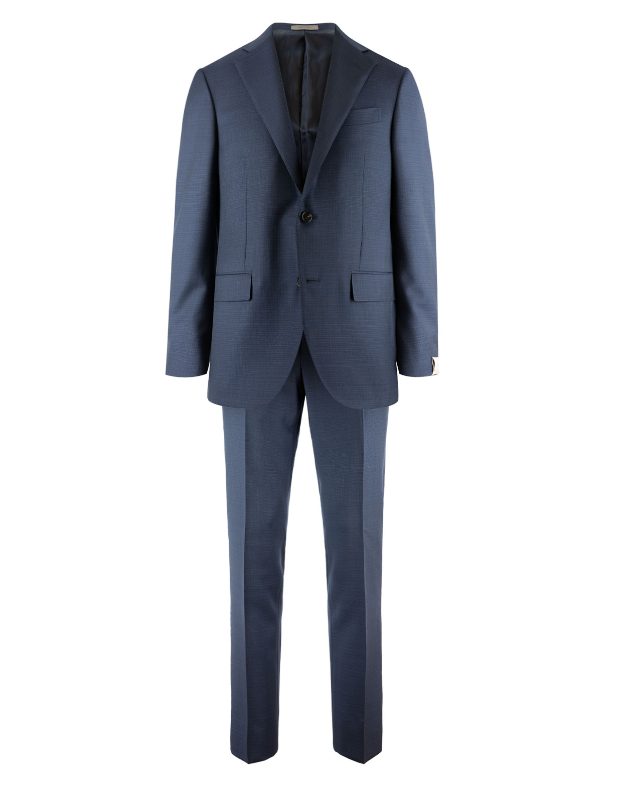 Leader Suit Hopsack Wool 120'S Navy