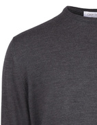 Fashion Fit Crew Neck Merino Pullover Charcoal Stl 56