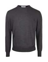 Fashion Fit Crew Neck Merino Pullover Charcoal